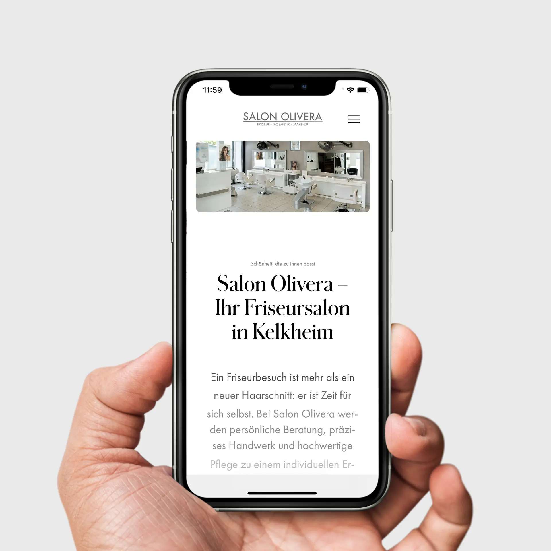 Friser Salon Olivera Newsbeitrag neue Website